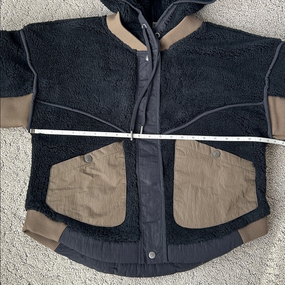 Free People Movement Trail Bender Fleece Hoodie Jacket Black Coat Size XS NEW - Picture 7 of 12